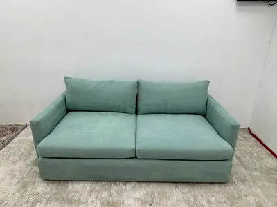 As perfect condition cratebarrel two seater sofa