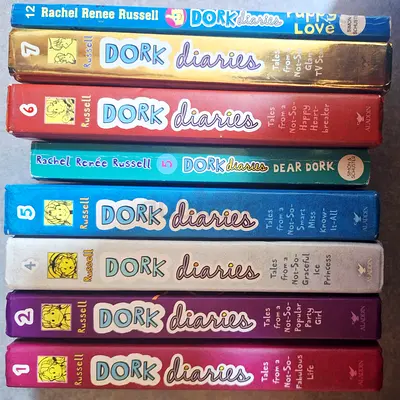 Dork Diaries complete set (Books 1,2, 4-7 (+1 paperback of 5) + 12