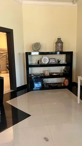 Black Wooden Display Bookcase / Open Shelf Unit - Good Condition