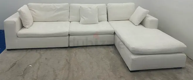 Selling marina home white color lshape sofa
