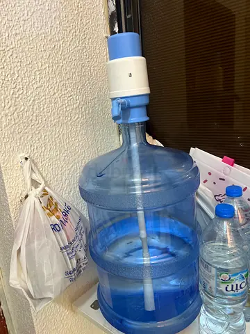 Empty water bottles with pump