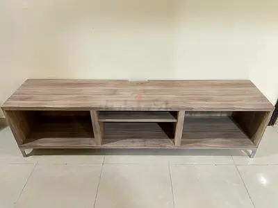 IKEA BESTÅ TV Bench with Doors, 180x42x38 cm, Black-Brown