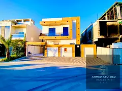 Luxury freehold villa, park view, near Dubai &amp; Sharjah, 5 master bedrooms, hall, maid room, priv