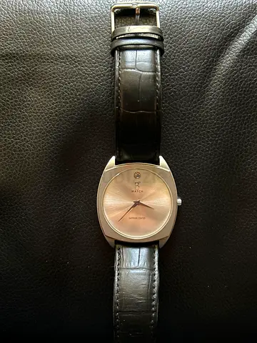 B360 Silver Mens Watch, Sapphire coated with Black Leather Strap