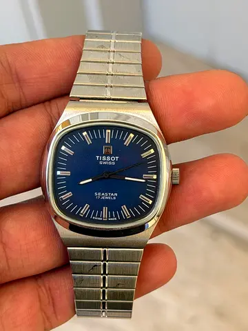 Tissot Seastar 17 Jewels watch with a blue dial