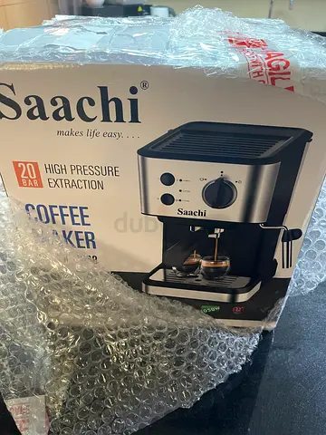 Saachi Espresso Coffee Maker - 20 Bar High Pressure (Black)