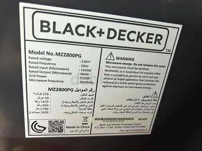 Black+Decker MZ2800PG Microwave - 1450W Grill, 900W Microwave