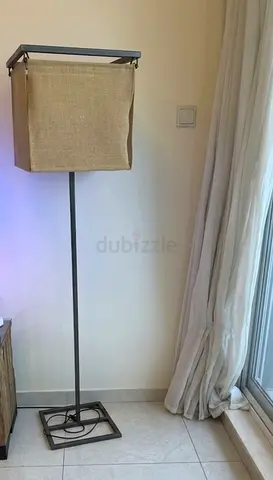 Floor lamp with fabric shade