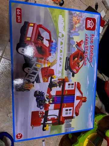 Fire Station Building Block Set - 66 Pieces