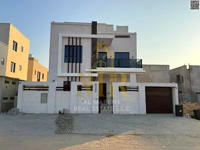 Villa for sale in Al Zahia area, ready to move in. Two floors and a rooftop, close to all services. Price includes electricity, water, and air conditi