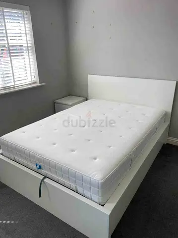 Ikea queen bed hydraulic storage with mattress