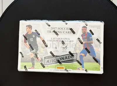Sealed 2017 Panini Aficionado Soccer Trading Card Box - 10 Packs, 8 Cards Per Pack