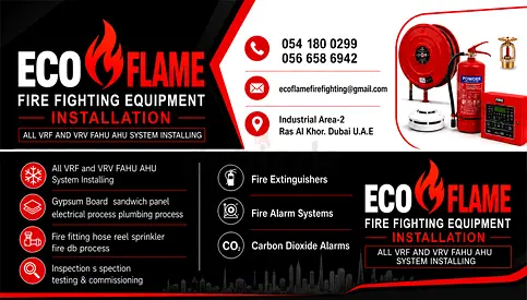 Eco flame fire fighting equipment Installation