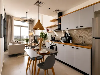Furnished & Fully equipped | Vacant | High quality | Bright