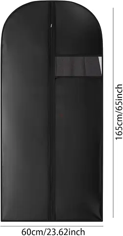 Black 65-inch Garment Suit Cover / Travel Clothes Bag.