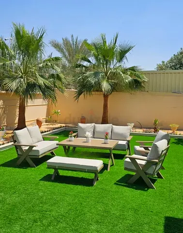Outdoor 6-Piece Garden Sofa Set with Cushions - Good Condition