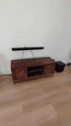 Solid Wood TV Cabinet / Media Console with Storage (Used)