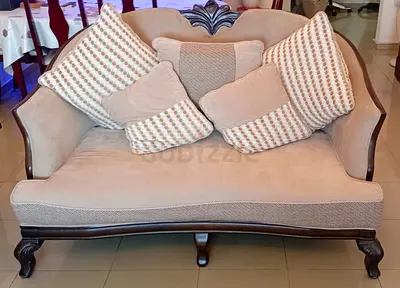 Classic 3+2+2 Seater Wooden Frame Sofa with Cushions