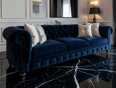 Dark blue 3 seater Sofa