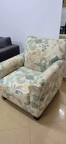 Floral Upholstered Accent Armchair Single Sofa Chair - Good Condition