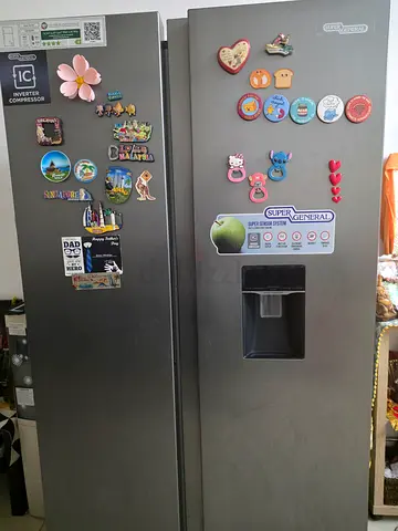 LG Double-Door Stainless Steel Refrigerator with Water Dispenser - Good Working Condition