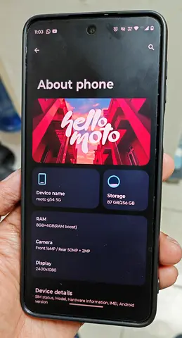 Motorola G54 5g 256gb 8gb in good condition