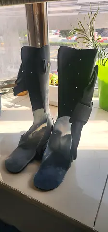 Pre-owned black Cast for People of Determination, Disabilities knee-high, size age 12-18 its Free
