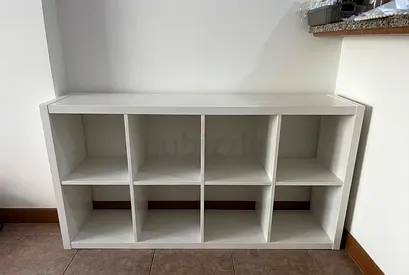 White 8-Cube Storage Shelf - Good Condition