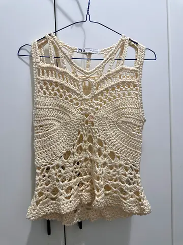 crochet lace top ZARA