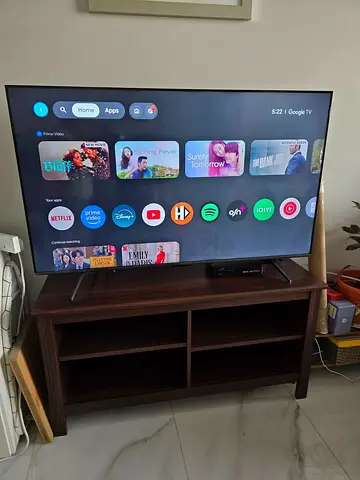 55 inch TCL Smart LED TV with Google TV (Good Working Condition) with free Ikea TV stand