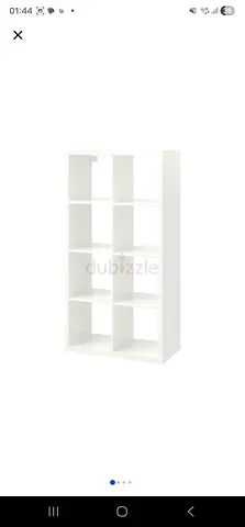 White 8-Cubby kallax and 4 cubby ikea Storage units. Heavy usage 10 plus years. Its wiggly now