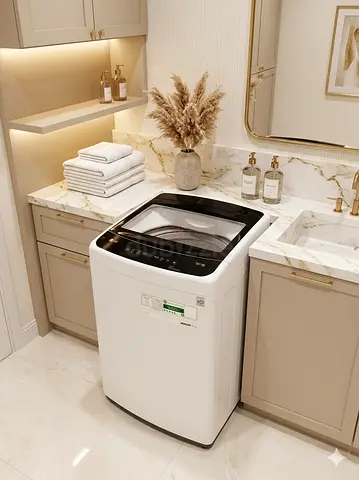 Top Load Washing Machine - Compact White, Good Condition