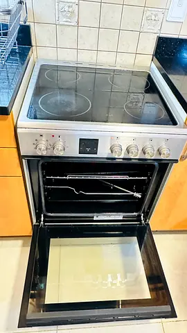 Used Electric Ceramic Hob with Built-in Oven - Good Working Condition