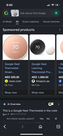 Google Nest Learning Thermostat (Sand/White) - Working Condition