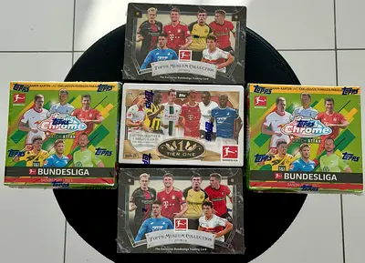 Lot of Bundesliga  Topps Football Trading Card Boxes — Sealed Collection