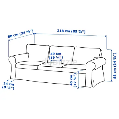 IKEA EKTROP 3-Seater Sofa