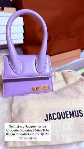 Jacquemus mini top-handle bag in lavender (pre-owned). Comes with dust bag