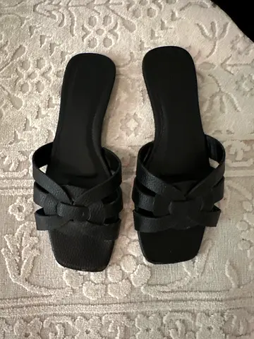 black sandals