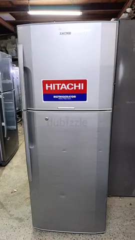 Hitachi Silver Double-Door Refrigerator - Good Condition