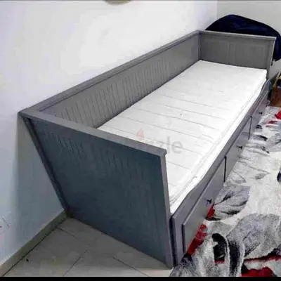 Grey Wooden Daybed with 3 Drawers - Single/Guest Bed