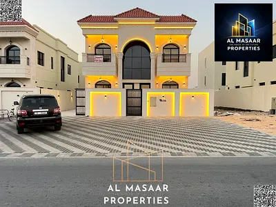 With a down payment of less than 10% | Own a luxury villa in Al Helio 2, Ajman | 5 master bedrooms G+2 at a bargain price, immediate handover