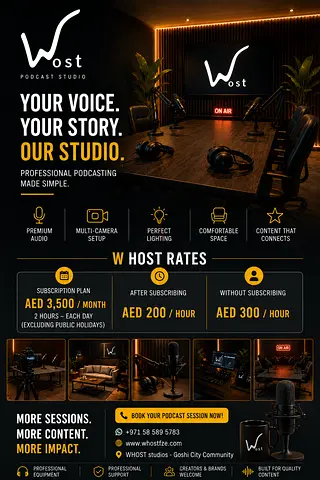 Premium Podcast Studio for Creators  Brands | Dubai