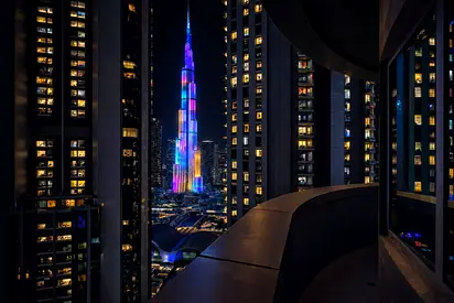 10K BY 12 CHEQUES | BURJKHALIFA VIEW | HIGHER FLOOR | LUXURY ARABIC DECOR