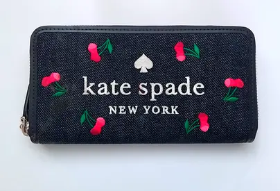Kate Spade New York Cherry Clutch Dark Denim