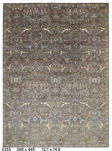 3.7 x 4.5 m handmade majlis Bidjar Afghan wool Large Decorative Area Rug - Neutral Tones majlis rug