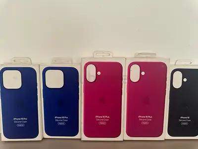 Set of 5 Apple iPhone Silicone Cases (various colors) - New in Box