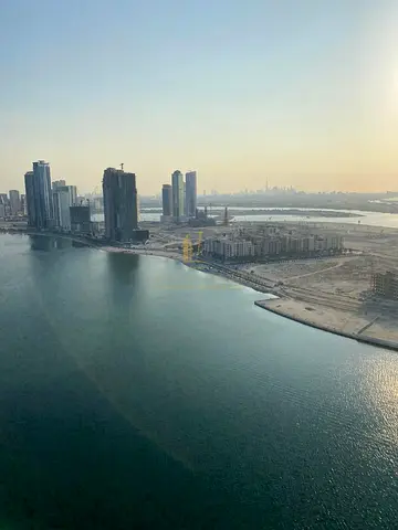 Luxury apartment for rent in Beach Tower 1 with a stunning panoramic view of Al Khan Lake