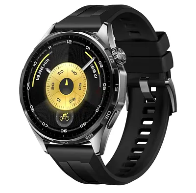 Huawei gt6 with round OLED display and sport silicone band
