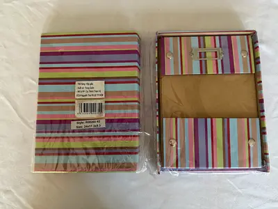 2 Colourful stripes boxes