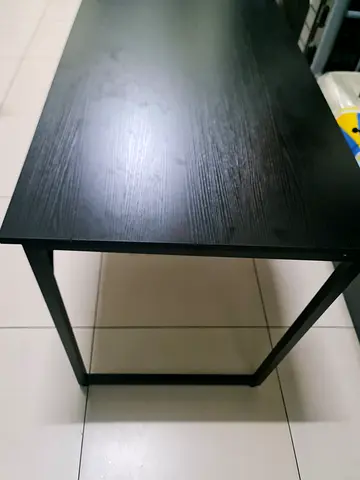 Simple black wooden bench / console table - sturdy frame
